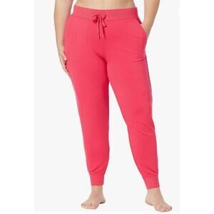 SKECHERS Women's GoLounge Restful Joggers Large Pink Coral Terry Pants NWT